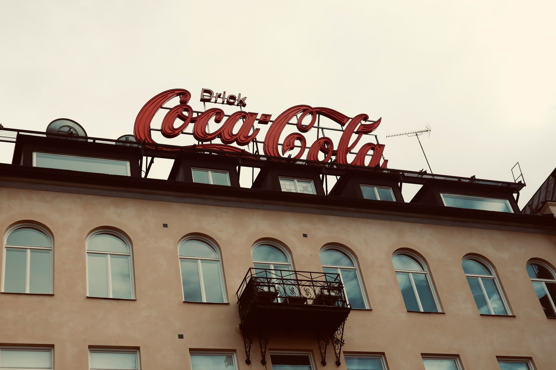 a building with a sign on it
